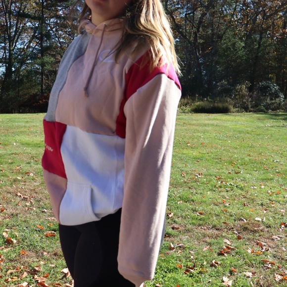 Pink champion upcycled hoodie - Picture 3 of 6